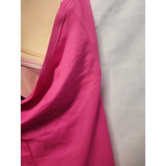 Slimming SHAPE BENEFITS by CHADWICKS 1 Pc Pink Size 10 T Halter Bathing suit top - Picture 4 of 5